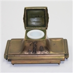 Vintage Inkwell Depicting Golfer Post Swing