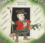 1901 Denslows Mother Goose Rain, Rain, Go Away Decorative Plate-Haynes Co. Baltimore