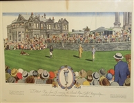 Bobby Jones Currier and St. Ives Fortune Magazine 1930 Double Page Foldout Print - Framed 