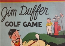 1933 Jim Duffer Golf Game Box Cover - Framed