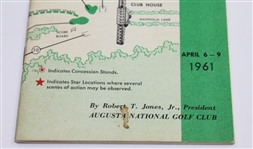 1961 Masters Tournament Spectator Guide - Gary Player Winner