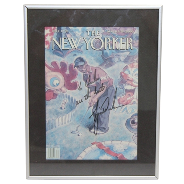 Tiger Woods Signed" The New Yorker" August 2000 Magazine-Height of Tiger Slam