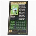 Seve Ballesteros Signed 1980 GSV Golf Card JSA COA