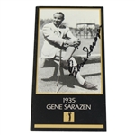 Gene Sarazen Signed 1935 GSV Golf Card JSA COA