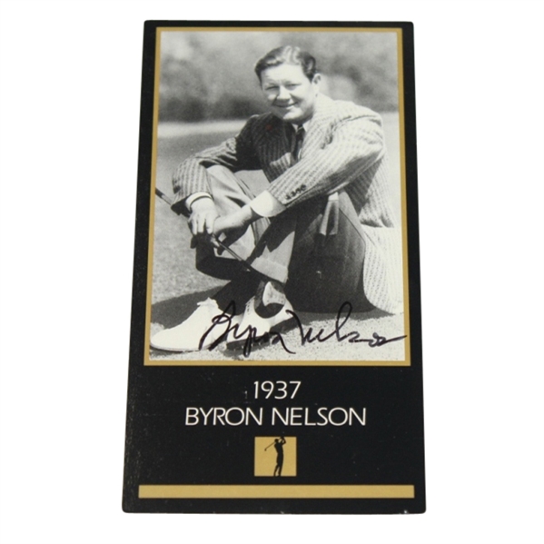 Byron Nelson Signed 1937 GSV Golf Card JSA COA