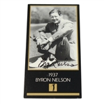 Byron Nelson Signed 1937 GSV Golf Card JSA COA