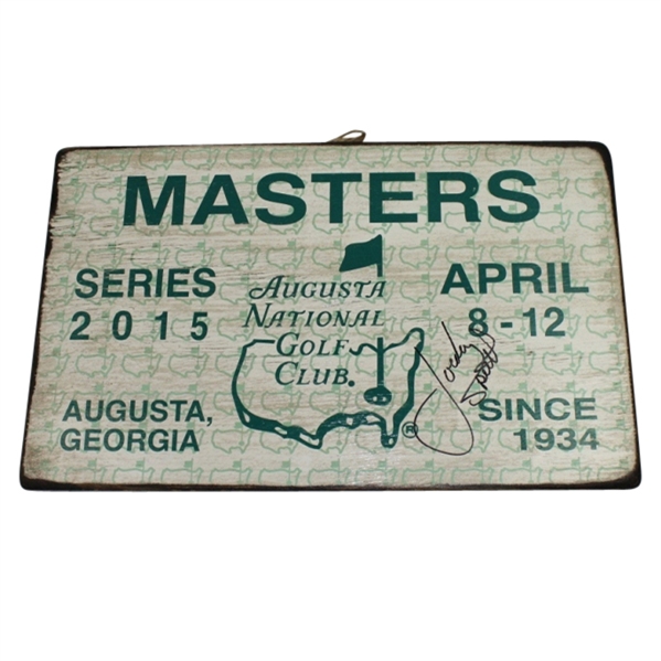 Jordan Spieth Signed 2015 Masters Badge Sign - Full Signature PSA #Y08941