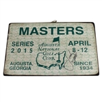 Jordan Spieth Signed 2015 Masters Badge Sign - Full Signature PSA #Y08941