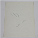 Horton Smith Signed 8x10 Photo - Light Signature FULL JSA #Y33880