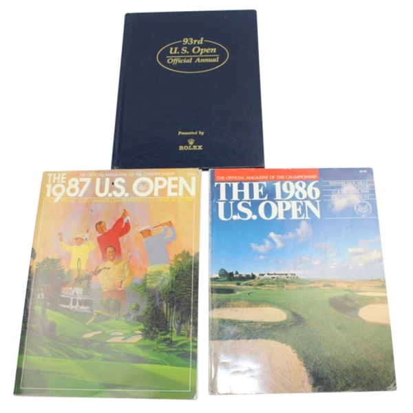 Lot of Two Signed US Open Programs and One US Open Annual JSA COA