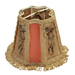 Vintage Lamp Shade W/Depictions of Bobby Jones & 1926 Dating-Year of U.S. & Brit Open Wins