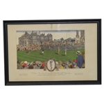 Bobby Jones Currier and St. Ives Fortune Magazine 1930 Double Page Foldout Print - Framed 