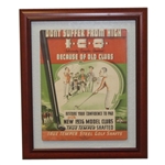  Spectacular 1936 True Temper Steel Golf Clubs Cardboard Golf Advertising - Framed