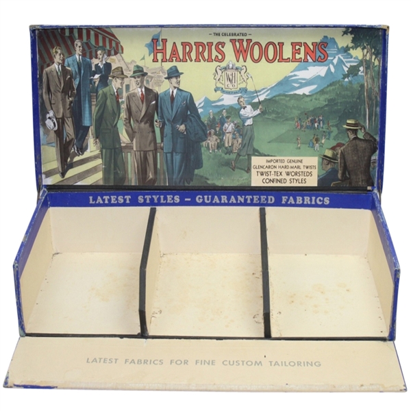  Golf Illustrated Vintage Harris Woolens (Est. 1907) Display Box