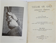 J.H. Taylor 1911 'Taylor on Golf' Book - Mark Brooks Collection