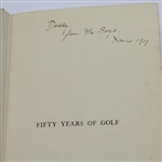 Horace G. Hutchinson 1919 'Fifty Years of Golf' Book - Mark Brooks Collection