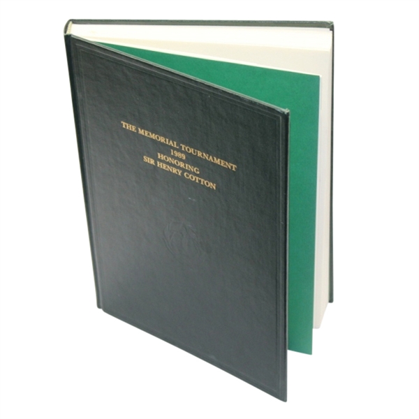 1989 The Memorial Tournament Book Honoring Sir Henry Cotton - Mark Brooks Collection