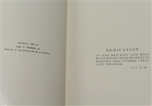 1927 Book 'Golf Architecture In America' by George C. Thomas Jr. - Mark Brooks Collection
