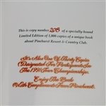 'Pinehurst Stories' Ltd Ed 1991 Tour Championship Book - Mark Brooks Collection