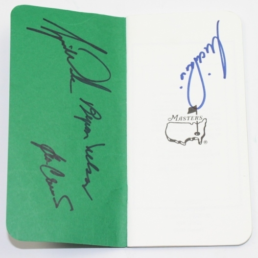 1998 Official Masters Yardage Guide Signed by Woods, Nelson and others JSA COA