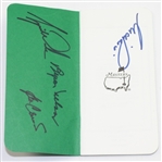 1998 Official Masters Yardage Guide Signed by Woods, Nelson and others JSA COA