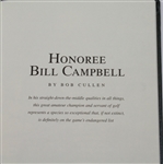2003 The Memorial Tournament Book Honoring Bill Campbell and Julius Boros