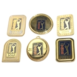 Lot of Six PGA Tour Pins 2007-10 & 2013-2014 Mark Brooks Collection