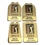 Lot of Four PGA Money Clips 2010 & 2012-2014 - Mark Brooks Collection