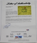 Unofficial Masters Embroidered Flag Signed by Seve, Snead, and others PSA #Z06950