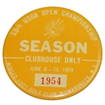 1959 US Open at Winged Foot Season Clubhouse Badge - Billy Casper Winner