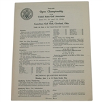 1946 US Open Championship at Canterbury GC Contestant 4 Page Entry Form - Blank