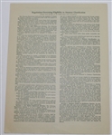 1946 US Open Championship at Canterbury GC Contestant 4 Page Entry Form - Blank
