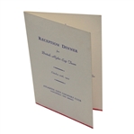 1955 Reception Dinner Menu for British Ryder Cup Team at Atlantic City CC