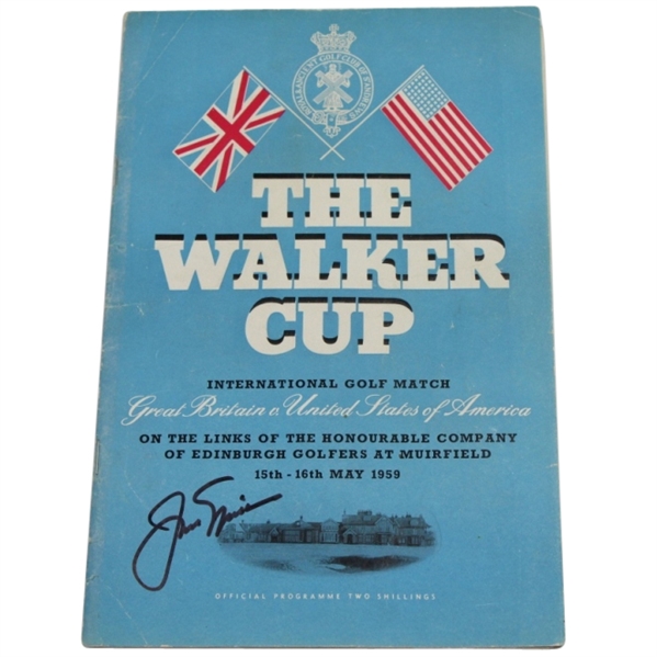 Jack Nicklaus Signed 1959 The Walker Cup Program JSA COA
