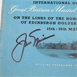 Jack Nicklaus Signed 1959 The Walker Cup Program JSA COA