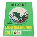 Jack Nicklaus Signed 1967 World Cup Program JSA COA