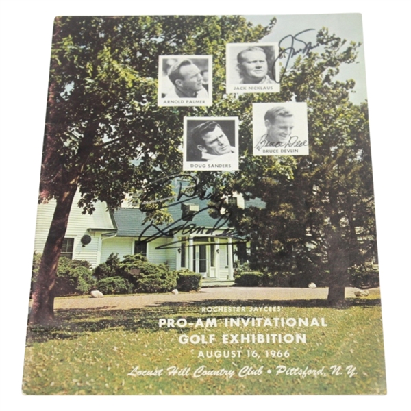 Jack Nicklaus Signed 1966 Pro-Am Invitational Golf Exhibition Program JSA COA