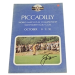 Jack Nicklaus Signed 1970 Piccadilly World Match Play Program JSA COA