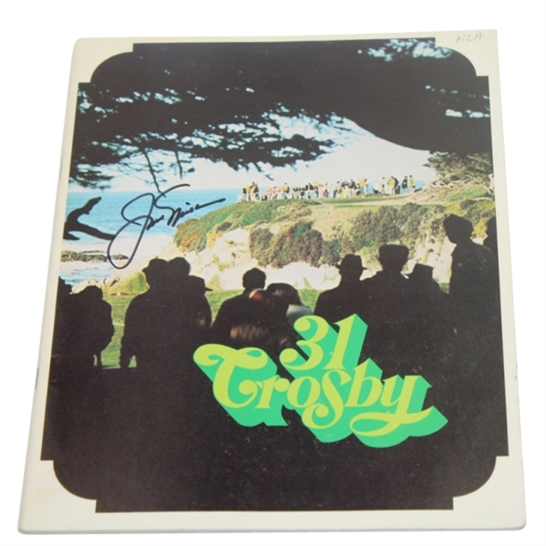 Jack Nicklaus Signed 1972 Bing Crosby National Pro-Am Program JSA COA
