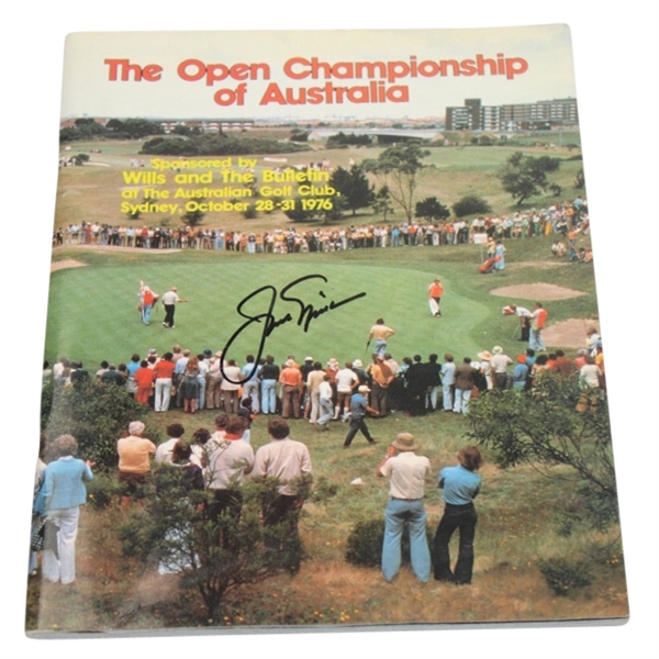 Jack Nicklaus Signed 1976 Open Championship of Australia Program JSA COA