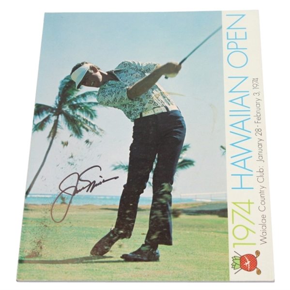 Jack Nicklaus Signed 1974 Hawaii Open Program JSA COA