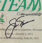 Jack Nicklaus Signed 1971 PGA National Team Championship Program JSA COA