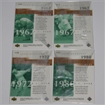 Jack Nicklaus Signed 1962, 1967, 1972, & 1980 Golden Bear Golf Cards JSA COA