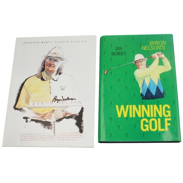 Byron Nelson Signed 2000 Byron Nelson Program and Winning Golf Book JSA COA