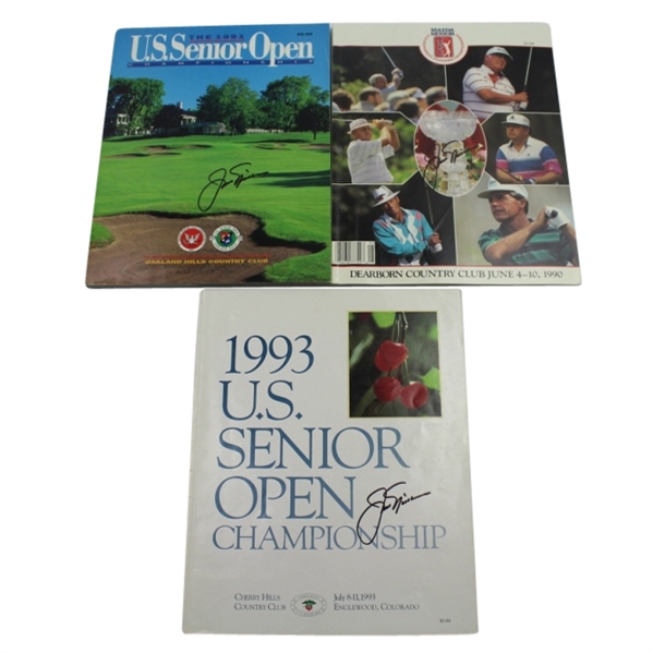 Lot of Three Jack Nicklaus Signed Senior Open Programs JSA COA