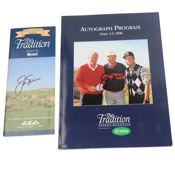 Lot of Two Jack Nicklaus Signed The Tradition Items - Program and Guide JSA COA