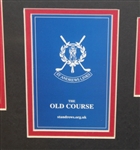 Tiger Woods 2005 British Open Flag, RBS 5lb Note, Photo, Scorecard Display - Framed