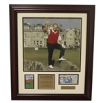 Jack Nicklaus 2005 British Open RBS 5lb Note, Ticket, and Photo Display - Framed