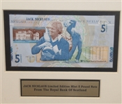 Jack Nicklaus 2005 British Open RBS 5lb Note, Ticket, and Photo Display - Framed