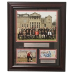 British Open Legends Photo with RBS 5lb Note and Jack  Nicklaus Photo Display - Framed
